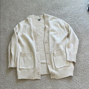 American Eagle Outfitters Cream Knit Cardigan